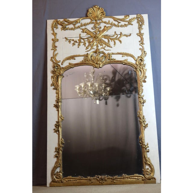 Louis XV Trumeau Mirror, 18th Century For Sale - Image 12 of 13