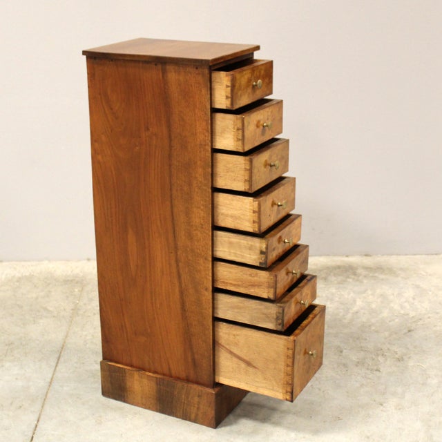 Antique Bedside Table in Walnut, 1900s For Sale - Image 5 of 9