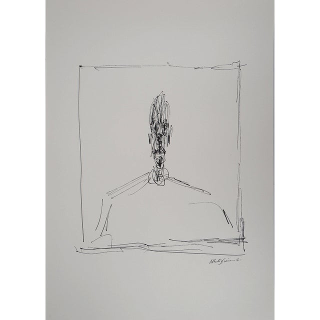 After Alberto Giacometti, Bust of a Man, Lithograph For Sale - Image 6 of 6