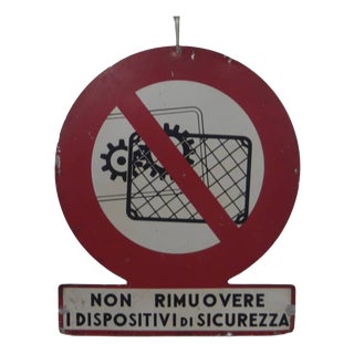Vintage Safety Sign, 1950s For Sale