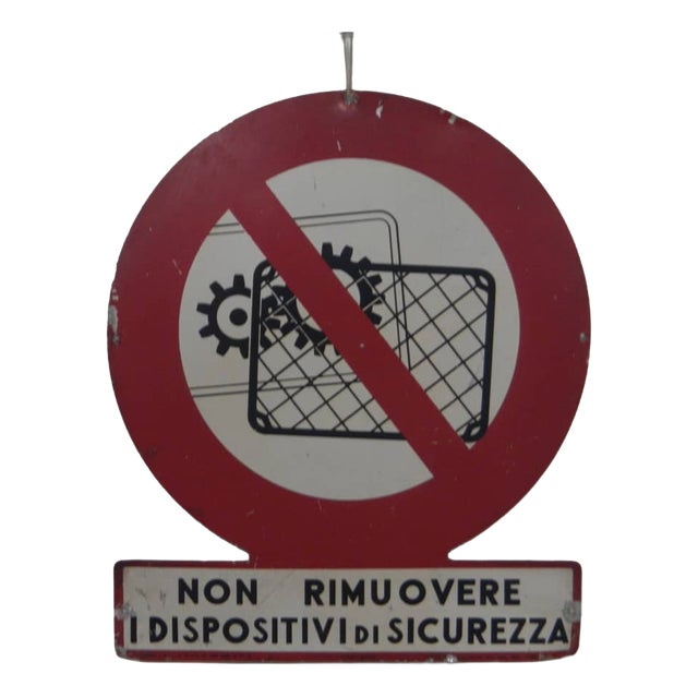 Vintage Safety Sign, 1950s For Sale