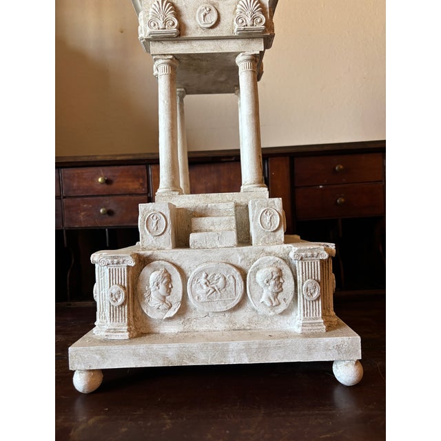 Neoclassical Large Architectural Model Temple/Shrine With Grand Tour Intaglios For Sale In Palm Springs - Image 6 of 12
