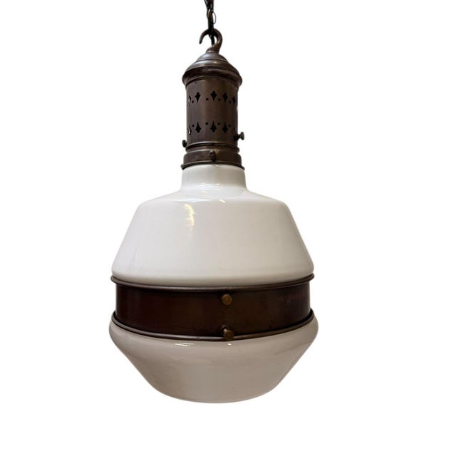 Arts & Crafts Pendant Lamp in the style of Peter Behrens, 1900s For Sale - Image 5 of 9