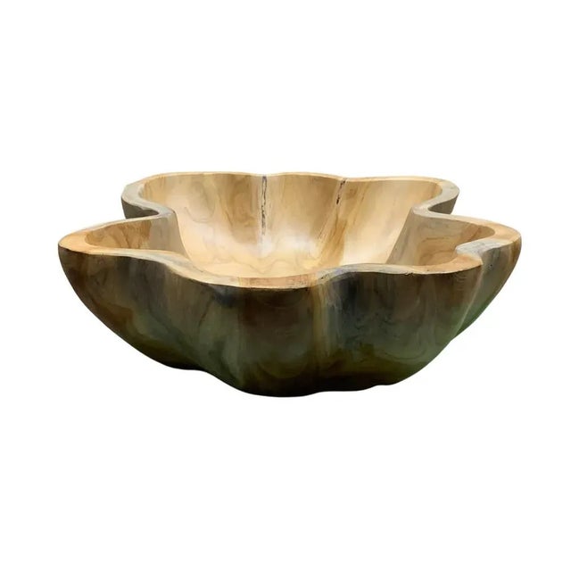 Medium Wooden Bowl For Sale - Image 4 of 6
