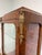 Wood Antique French Walnut & Ormolu Mounted Vitrine Display Cabinet With Tufted Fabric Interior For Sale - Image 7 of 10
