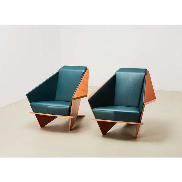 Modern Lounge Chairs by Frank Lloyd Wright for Cassina, Set of 2 For Sale - Image 3 of 15