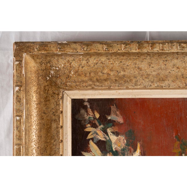 Georges Darel, Flowers No.2, 1941, Oil on Panel For Sale - Image 8 of 14