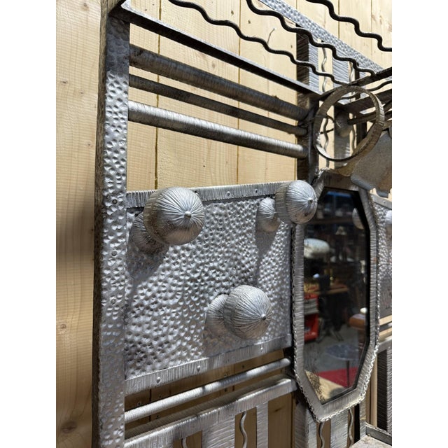 1940s Art Deco Locker in Hammered Iron, 1940s For Sale - Image 5 of 9