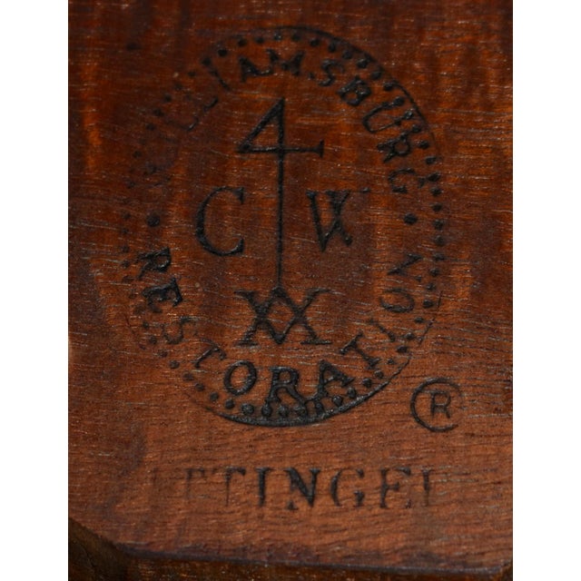 Kittinger Mahogany Tea Table Vintage Queen Anne Cw-8 Scalloped Pull-Out Slides For Sale - Image 13 of 13