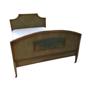 Berkey and Gay Vintage Handpainted Bed For Sale