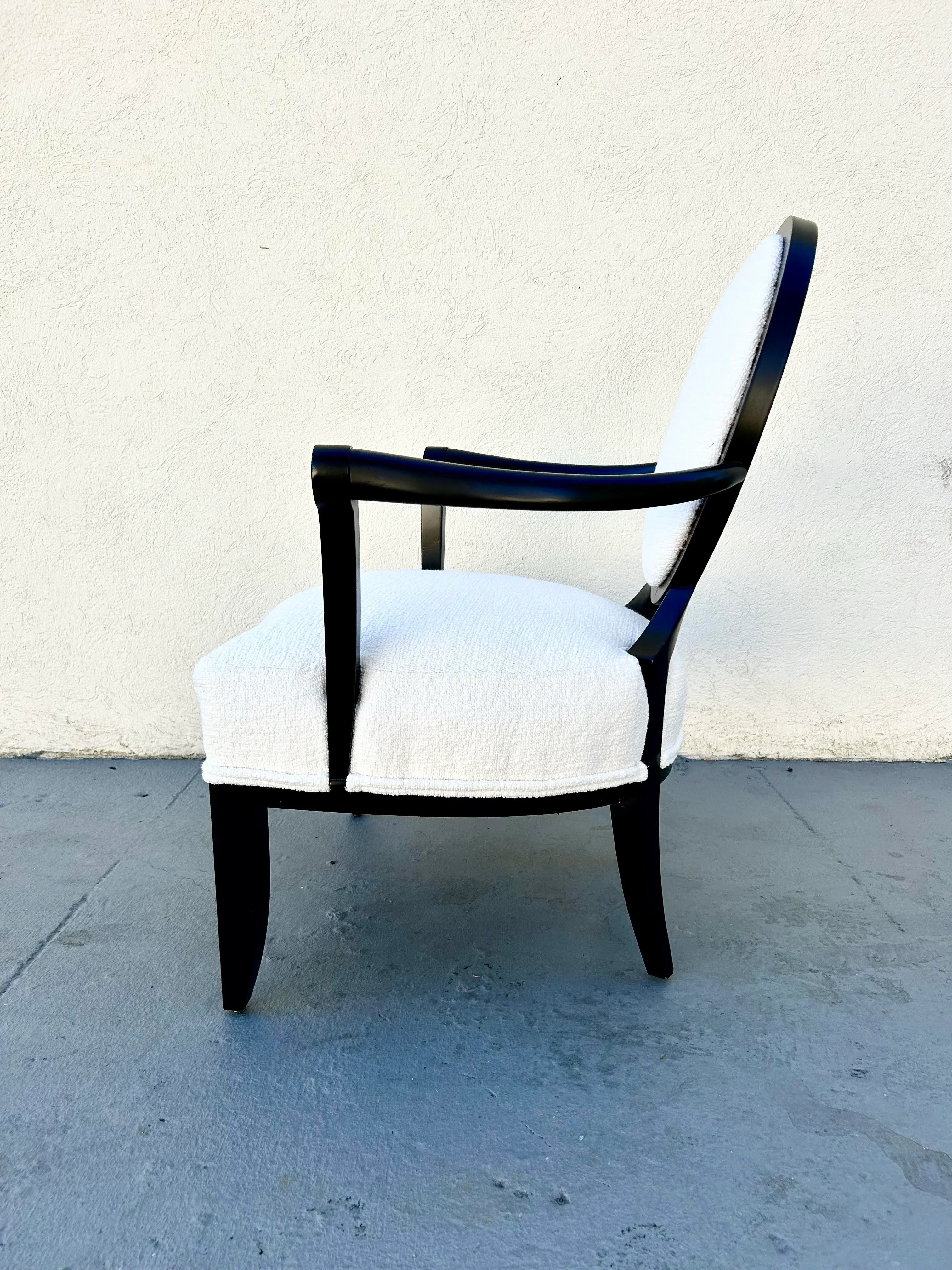 Barbara Barry for Baker Oval X Back Lounge Chair | Chairish