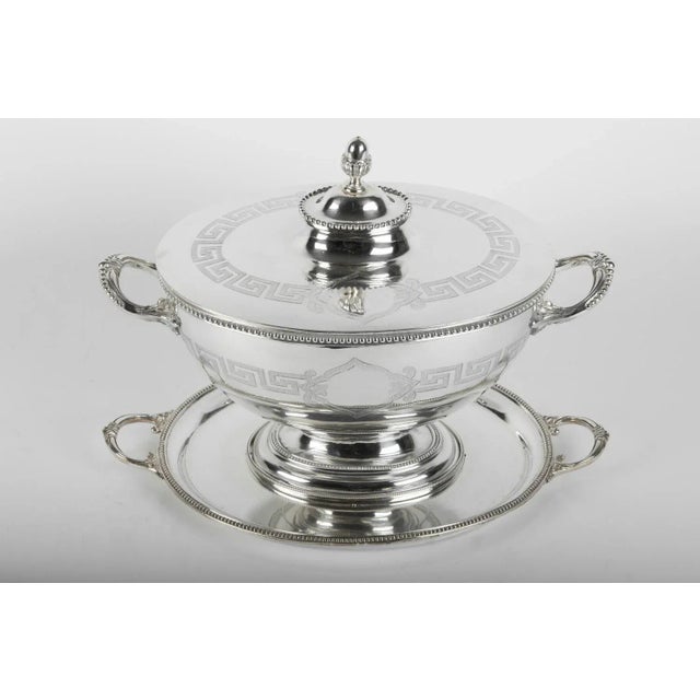 Mid 19th Century Old English Sheffield Silver Plated / Copper Covered Tureen For Sale - Image 5 of 13