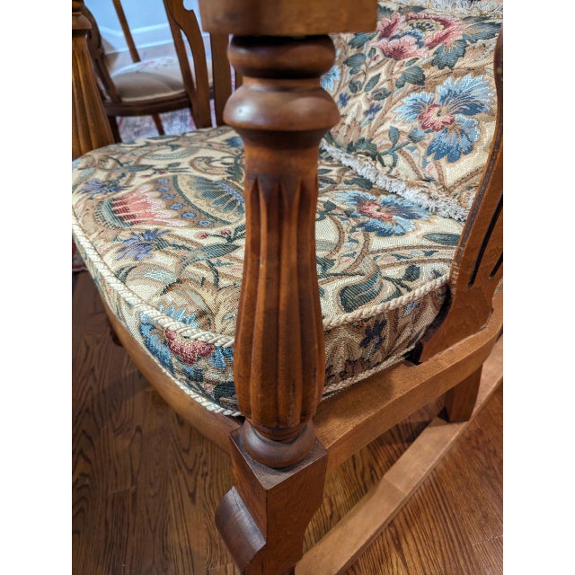 Early 1900s Antique American Empire Victorian Rocking Chair For Sale - Image 10 of 12