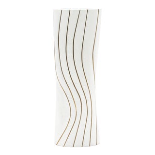 Modern Vase in Shagreen With Brass Details by Kifu Paris For Sale