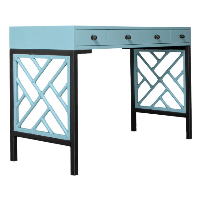 Chippendale Writing Desk - Pool Blue For Sale