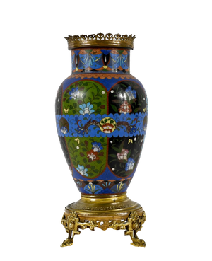Antique Gold and Emaux Bronze Vase