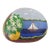 Vintage Coastal Scene Hand Painted Rock Paperweight For Sale