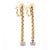 Gold 14k Gold Ball and Chain Diamond Drop Dangle Earrings, Pair For Sale - Image 8 of 8