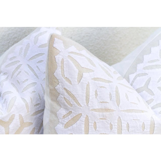 Mandala, Pair of Appliqué Pillow Covers For Sale - Image 4 of 7