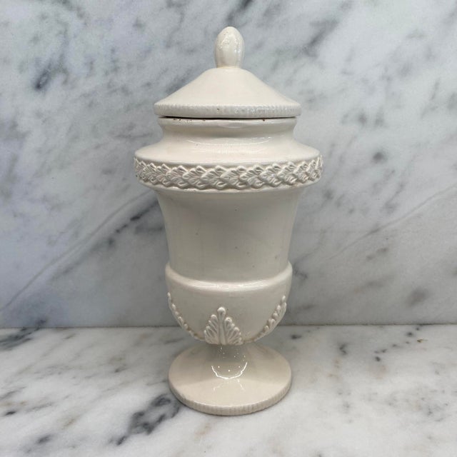 Antique Italian Apothecary Jar Venetian Porcelain Urn Large For Sale In Portland, ME - Image 6 of 11