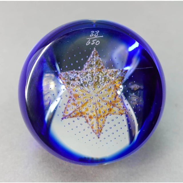 Caithness Scotland Star Reflection Signed Glass Paperweight Limited Ed. 38/650 For Sale In Miami - Image 6 of 8