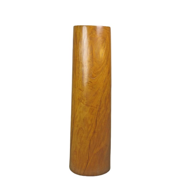 This vintage Molave wood pedestal post is a beautiful and elegant addition to any space. It has a warm honey color and...