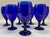 Late 20th Century Large Vintage Cobalt Blue Goblets - Set 8 For Sale - Image 5 of 7