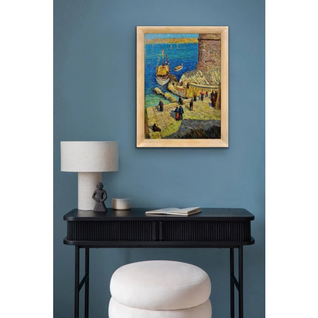 Jean-Baptiste Olive, The Château d'If, Frioul Archipelago, Marseille, Oil Painting, Framed For Sale - Image 14 of 18