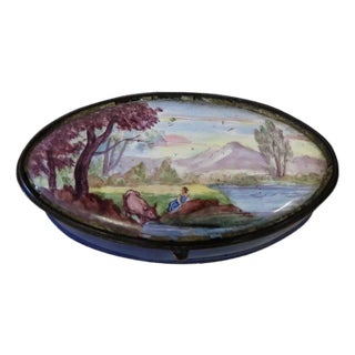 Mid 19th Century Battersea Enamel Snuff Box For Sale
