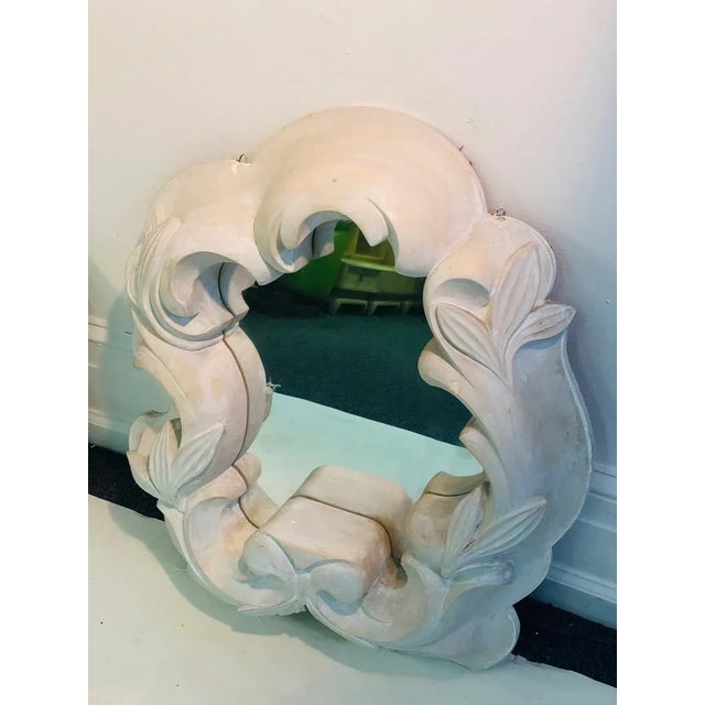 Glass Plaster Mirrors in the Manner of Serge Roche - a Pair For Sale - Image 7 of 11