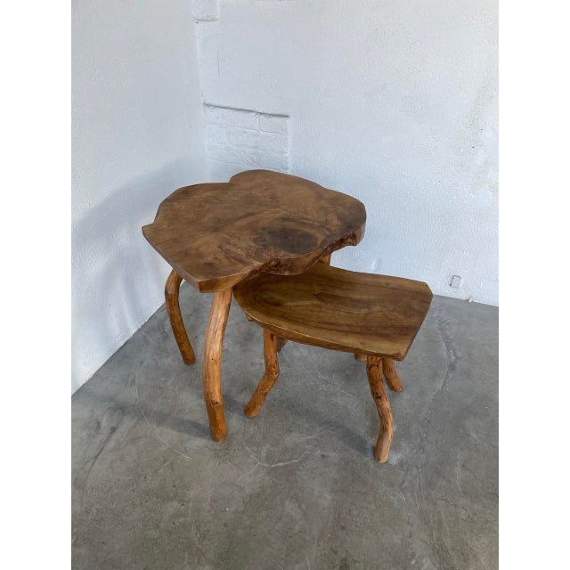 Elm Side Tables, 1960s, Set of 2 For Sale - Image 16 of 18