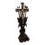 Antique French Handcrafted Wood Crucifix With Pewter Finish Figurine For Sale