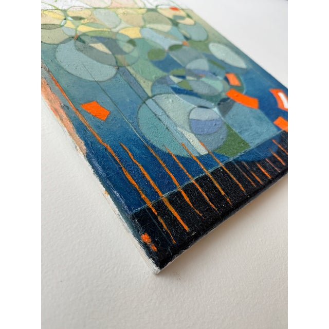 "Shades of Blue" Abstract Oil Painting by Paula DeStefanis For Sale - Image 12 of 12