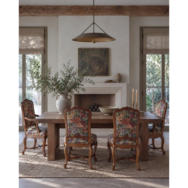 Rustic European Set of 8 Italian Louis XV Style Tapestry Dining Chairs For Sale - Image 3 of 12