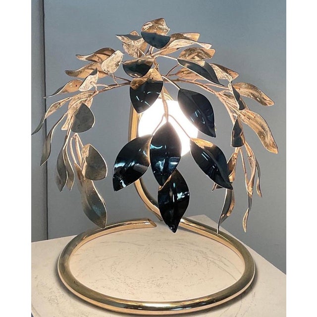 1970s Brass Lamp in the style of Tommaso Barbi, 1970s For Sale - Image 5 of 15