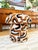 Mushroom Ottoman in "Serpentine" Specialty Fabric For Sale - Image 4 of 10