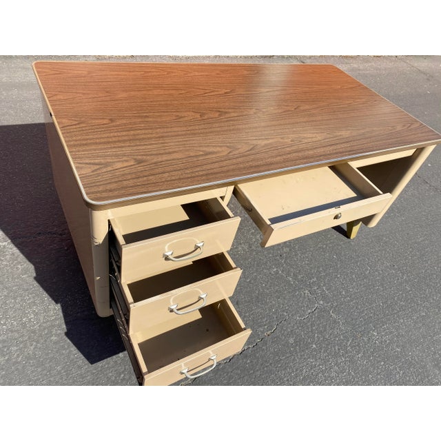 Vintage Cole Steel Metal Desk For Sale - Image 10 of 12