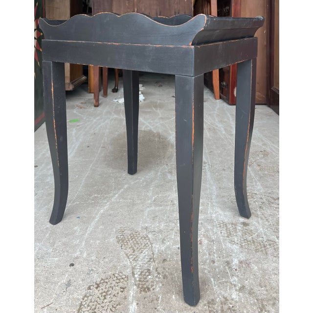 1990s Louis XV Style Butlers Tray Accent Side Table Made in Italy For Sale - Image 5 of 9