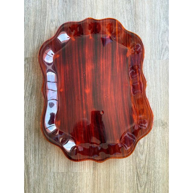 Hollywood Regency Tortise Lucite. Tray For Sale - Image 3 of 10
