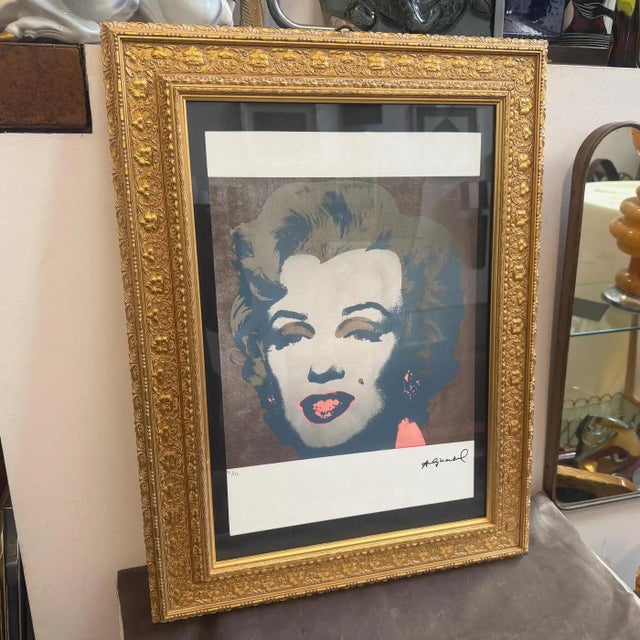 21st Century Baroque Framed Marylin Monroe 92/125 Lithography by A. Warhol For Sale - Image 11 of 13