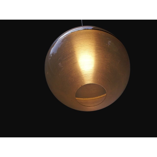 Ivory Vintage Italian Space Age Pendant Light in Acrylic Glass, Chrome and Steel, 1970s For Sale - Image 8 of 12