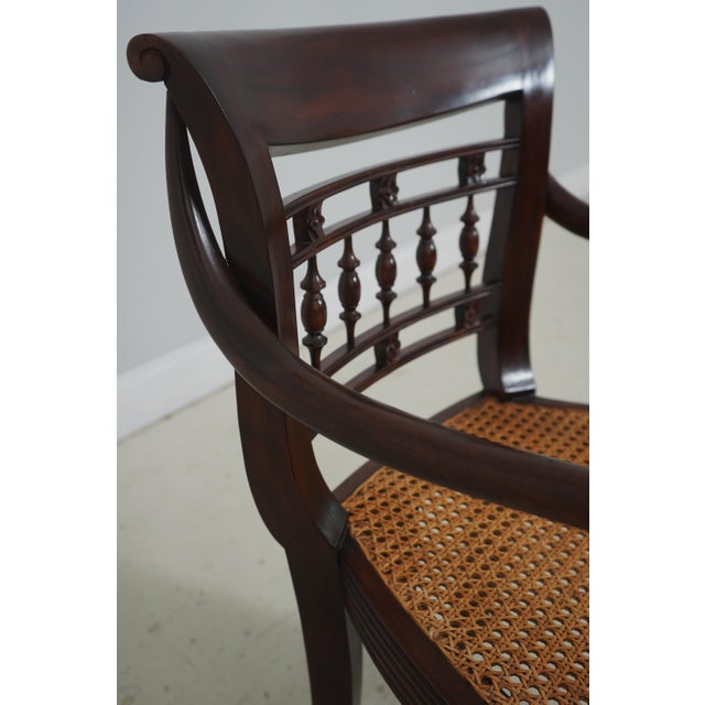 Pair of Caribbean Mahogany Armchairs With Cane Seats For Sale - Image 12 of 18