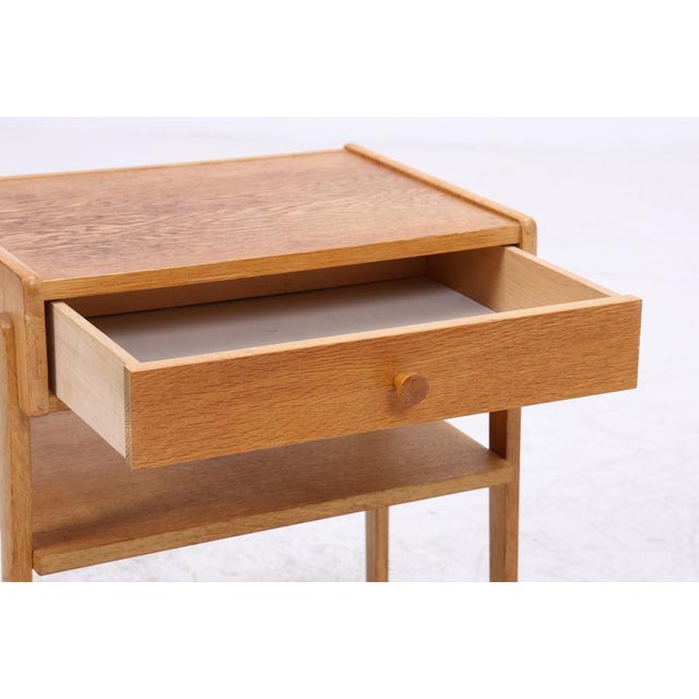 Brown Mid-Century Oak Nightstand, 1960s For Sale - Image 8 of 13