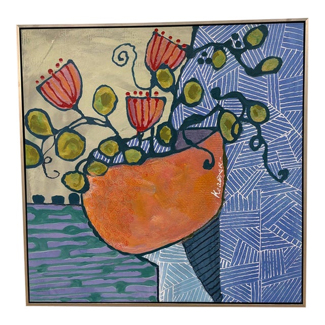 Soicher Marin - Three Flowers Giclee on Canvas Framed. For Sale