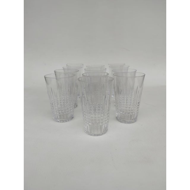 Vintage Baccarat Crystal Goblets with Nancy Pattern, 1930s, Set of 12 For Sale - Image 6 of 6