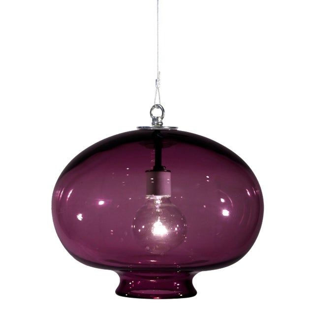 Lyra Pendant Light from the Versuvius Collection in Lilac For Sale