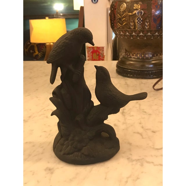 Ceramic Mid - Century Mikes Mold Black Bisque Ceramic Bird Sculpture For Sale - Image 7 of 7