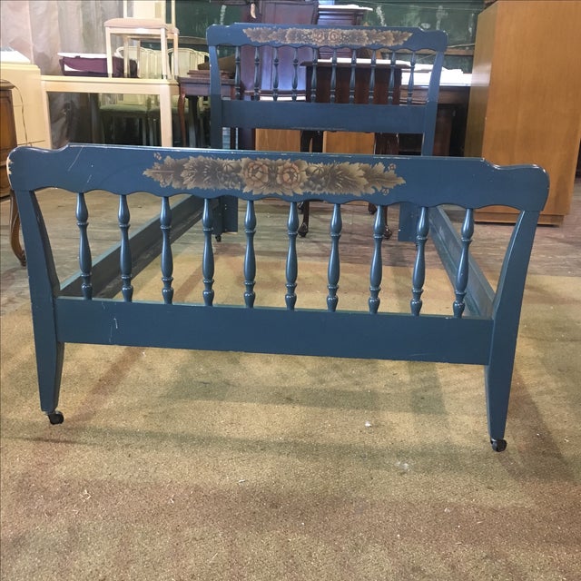 Vintage Hitchcock Blue Twin Bed Chairish