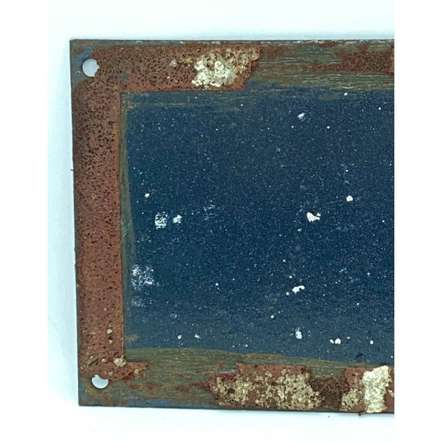 Mid 20th Century French Blue & White Enamel House Building Sign “184” For Sale - Image 9 of 12