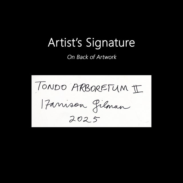 Tondo Arboretum II - Circular Contemporary Abstract Warm Tone Botanical Painting Original Artwork by Harrison Gilman For Sale - Image 9 of 9